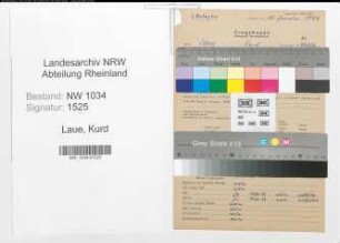 Entnazifizierung Kurd Laue , geb. 19.02.1883 (Oberst)