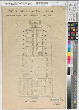 Soest, Amtsgericht und Gefängniss, Kellergeschoss, Grundriss