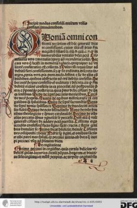 Quoniam omni confitenti necessarium est hanc generalem dicere confessionem, cuius tanta est virtus secundum magistrum summarum...