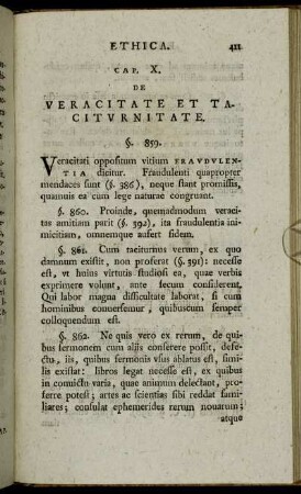 Cap. X. De Veracitate Et Taciturnitate