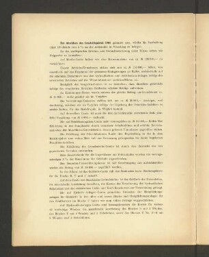 Der Abschluss des Geschäftsjahres 1901