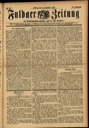 Ausgabe vom Freitag, den 14. Dezember 1894.