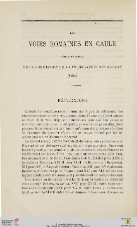N.S. 8.1863: Les voies romaines en Gaule, [3] : résumé du travail de la Commission de la topographie des Gaules