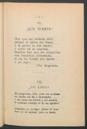 VI. - ¡Que suerte!