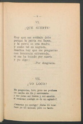 VI. - ¡Que suerte!