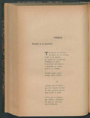 Poesías : Melodía de la poquedad [y] Palabras para el canto petrificado [y] Melodía con celos para el viaje de tus ojos