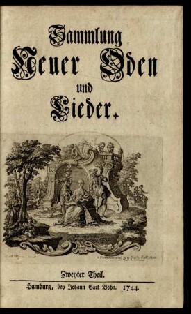 Theil 2: Sammlung Neuer Oden und Lieder. Zweyter Theil