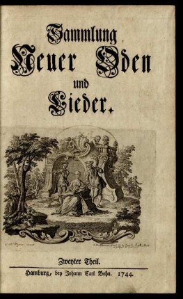 Theil 2: Sammlung Neuer Oden und Lieder. Zweyter Theil