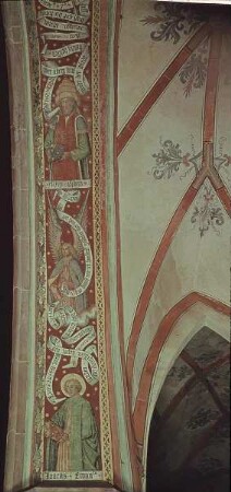 Der heilige Lukas, Engel und der Prophet Jesaja