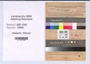 Entnazifizierung Werner Herbertz, geb. 27.05.1905 (Stadtinspektor)