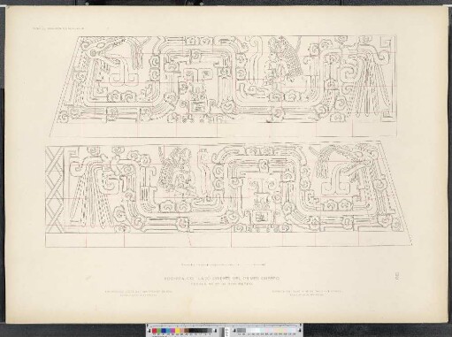 Xochicalco. Lado oriente del primer cuerpo.