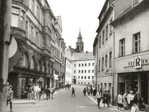 Annaberg-Buchholz. Wolkensteiner Straße. Blick nach Westen gegen Rathausturm
