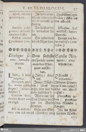 Dialogus sextus, Surrectio matutina
