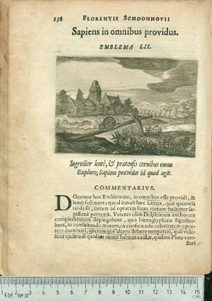 Sapiens in omnibus providus. Emblema LII.
