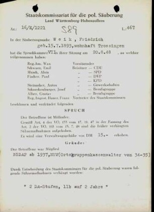 Weik, Friedrich