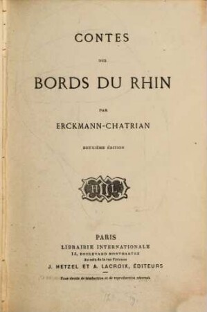 Contes des bords du Rhin