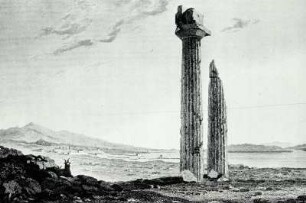 Aigina. Tempel. [Tektur: . Tempel in Aigina]. Aus: Dodwell, A Classical Tour 1801, 1805 and 1806