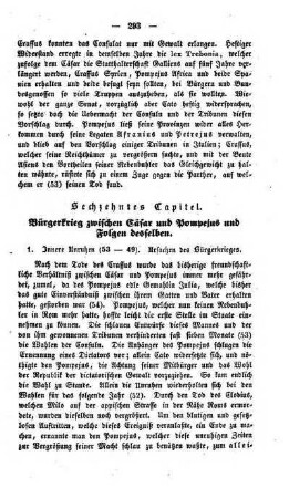 Sechzehntes Capitel. Bürgerkrieg zwischen Cäsar und Pompejus und Folgen desselben