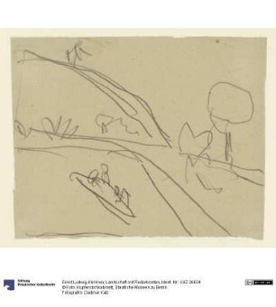 Landschaft mit Ruderbooten