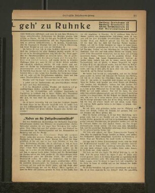 "Reden an die Polizeibeamtenschaft"