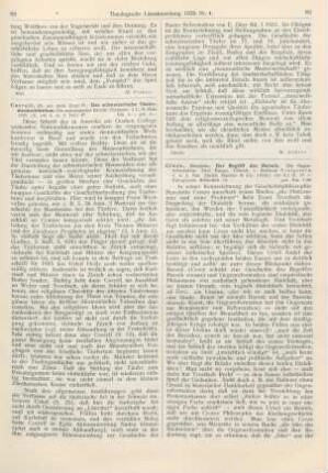 90-91 [Rezension] Croce, Benedetto, Der Begriff des Barock. Die Gegenreformation. Zwei Essays