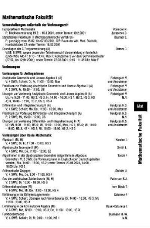 Mathematische Fakultät