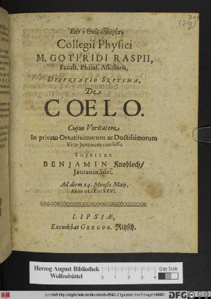De Coelo