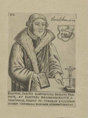 Bildnis des Ioachimus Pascha Rvppinensis, Berlini praepositus