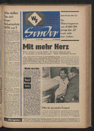 Betriebszeitung 'WF-Sender', Nr.22/1964 (4. Juni 1964)
