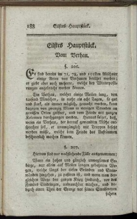 Eilftes Hauptstück. Vom Verhau