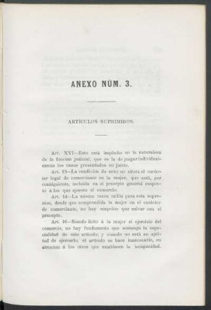 Anexo núm. 3. : Artículos suprimidos.