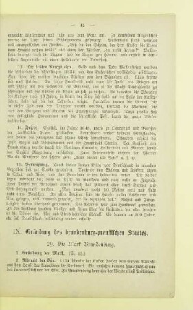 IX. Gründung des brandenburg-preußischen Staates
