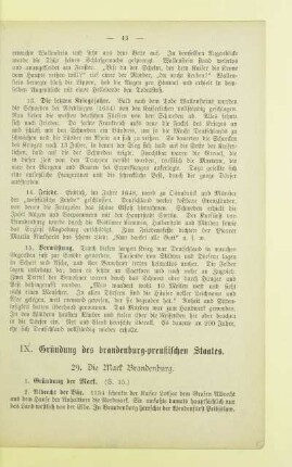 IX. Gründung des brandenburg-preußischen Staates