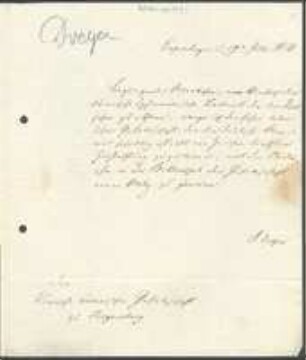 Brief von Salomon Thomas Nicolai Drejer an Regensburgische Botanische Gesellschaft