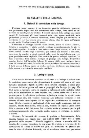Le malattie della laringe.