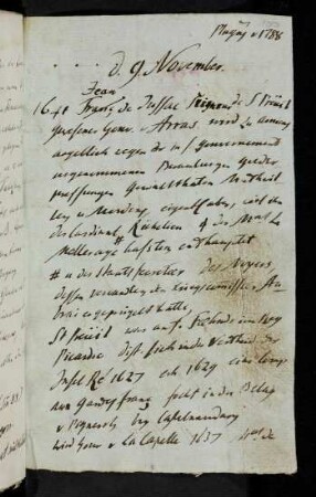 100r-112v, 9. November (1788): 1641 Jean de Jussac...enthauptet... - 1817 Sonnenfinsternis