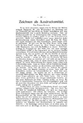 Zeichnen als Ausdrucksmittel