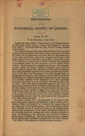 Proceedings of the Zoological Society of London. 5. 1837