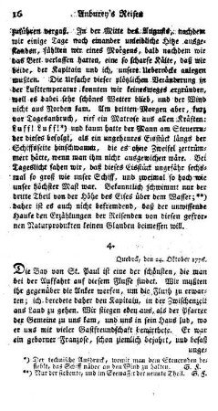 Quebeck, den 24. Okt. 1776