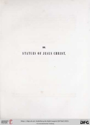 II. Statues of Jesus Christ