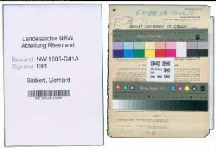 Entnazifizierung Gerhard Siebert , geb. 08.03.1910 (Bahnpolizist)
