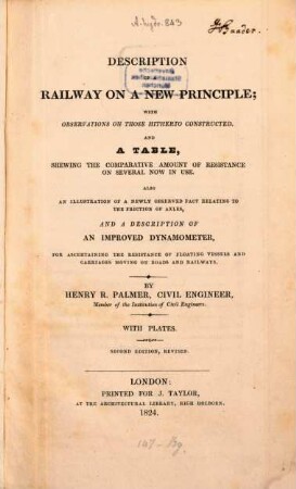 Description of a Railway on a new principle
