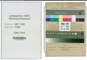 Entnazifizierung Paul Zass , geb. 20.11.1897 (Tankwart)