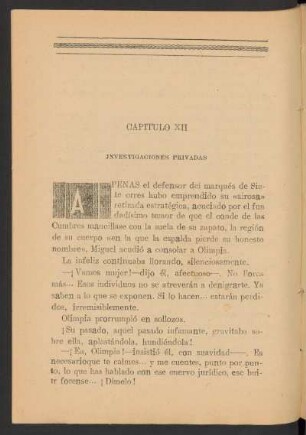 Capítulo XII - Investigaciones privadas
