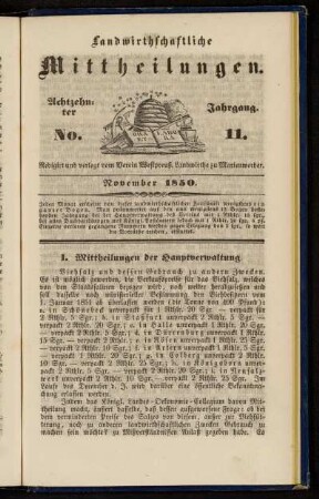 Achtzehnter Jahrgang. No. 11.