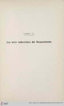 Libro 4 -Las artes industriales del Renacimiento