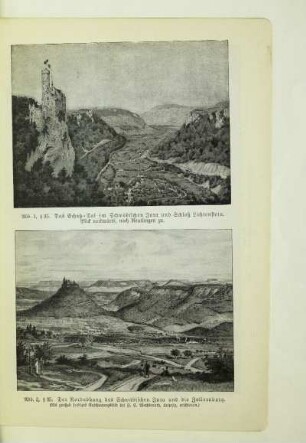 Der Nordabhang des Schwäbischen Jura und die Zollernburg