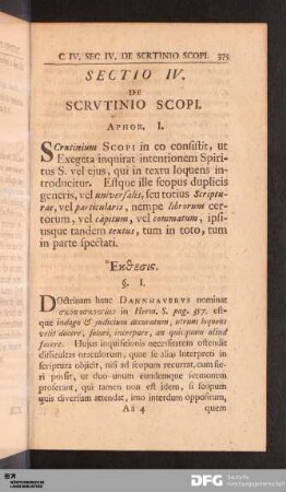 Sectio IV. De Scrvtinio Scopi.