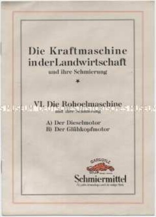Die Kraftmaschine in der Landwirtschaft und ihre Schmierung