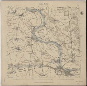 Section Riesa aus: Topographische Karte (Äquidistantenkarte) Sachsen